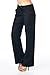 High Style Women's Button Closure Wide Leg 100% linen pants with drawstring waist