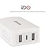 epxid Chargeport 2C 5v/27w 3 USB Ports Type C Wall Charger Adaptor for Nexus 6p, Google Chromebook Pixel, Nokia N1, Pixel C, Other Devices with USB Type C (White)