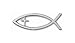 MOKRIL Religious Christian Symbol Sign Ichthus Jesus Fish with Cross Emblem Exterior Waterproof Vinyl Car Truck Sticker Decal, Color Silver, Ships from U.S