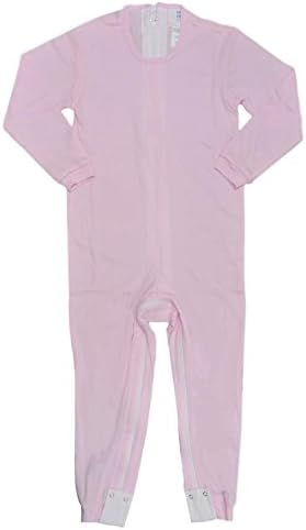 Benefit Wear Adult Anti-Strip Dignity Jumpsuit with Inner Leg Zippers (3X, Light Blue)
