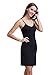 Women Long Spaghetti Strap Full Cami Slip Camisole Under Dress Liner,Black,Large