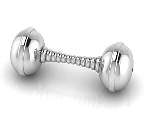 silver plated baby rattle