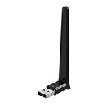 BrosTrend 600Mbps High Gain USB WiFi Adapter with 3dBi External Antenna; AC600 Dual Band 5GHz Wireless Speed 433Mbps