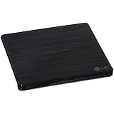 LG Electronics 8X USB 2.0 Ultra Slim Portable DVD Rewriter, External Drive with M-DISC Support, Retail (Black) GP60NB50