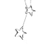 Freena Design Women's Stars Lariat Necklace Silver