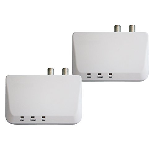 Kiwee Broadband Bonded MoCA 2.0 Ethernet to Coax Adapter, 2 Pack (2 Pack)