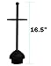Toilet Plunger with Holder for Bathroom, Multi Drain Suitable Also for Bathtubs, Quick Dry, Bronze