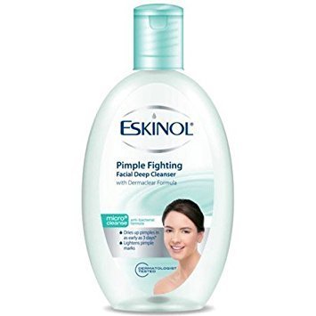 Eskinol Pimple Fighting Facial Deep Cleanser with Anti-Bacterial Formula 225mL (Best Cleanser For Pimples)