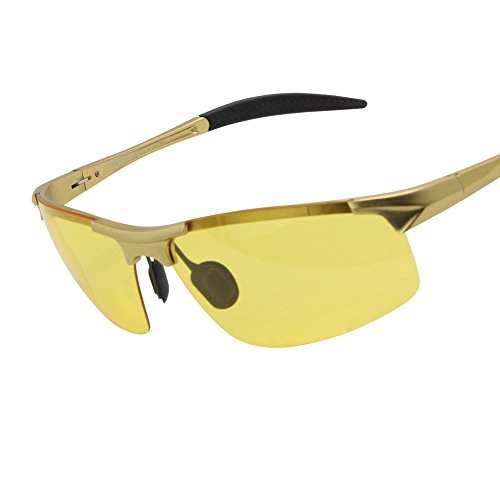 Duco Night-vision Glasses For Headlight Polarized Driving Glasses 8177 (Gold Frame Yellow Lens)