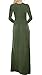 Dearlovers Womens Amazon Long Sleeve Maxi Dress Loose Plain Casual Long Dresses Plus Size Army Green XL