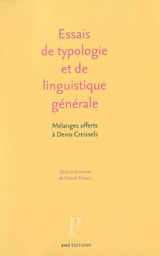 Essais de typologie et de linguistique générale