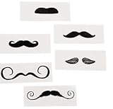 Mustache Party Tattoos- 36 Count, 39/2197