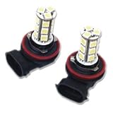 USonline911 One Pair of LED-18-H11: LED 18 SMDs H11 6000K (Xenon White) Light Bulbs