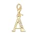 SENFAI 26 Alphabet English Letters Crystal First Initial Name Charms for Bracelet,Necklace,Zipper Puller