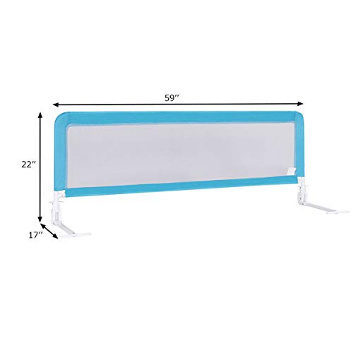 Costzon Double Sided Bed Rail Guard, Set of 2, Extra Long, Swing Down