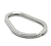 Valyria Stainless Steel Oval Split Rings Keyrings Keychains Keys Holder 4cm x 2.8cm(1 5/8