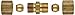 Dixon 62C-04 Brass Compression Tube Fitting, Union, 1/4