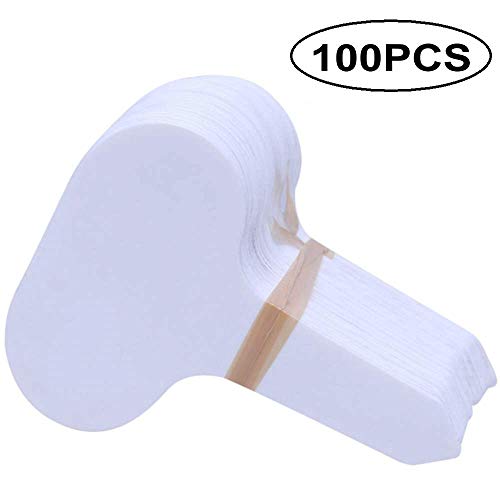 LiyuanQ 100PCS Plant Markers Labels, Waterproof Tags Garden Labels Seed Nursery Garden Stake Little Tool Gardening Accessories (T-Type, White)