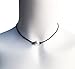 Pearl Leather Choker for Women Single Freshwater Pearl Black Necklace Handmade by Richarde