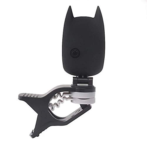 Guitar Tuner Clip-On with LCD Display for All String Instruments with Bass, Ukulele,Violin Accessories (Black-Bat) - Thumbnail 4