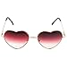 SODIAL(R) Gradient Sunglasses Gradient Colored Sunglasses Cute Heart-Shaped Glasses£¨Color: Red£