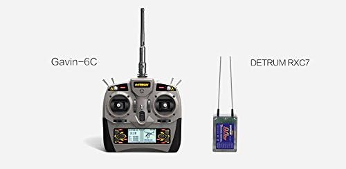 Detrum 2.4G Gavin-6C 6CH Transmitter W/ Programmable ABS System RXC7 7CH Receiver USB RC Flight Simulator Cable DTM-T002
