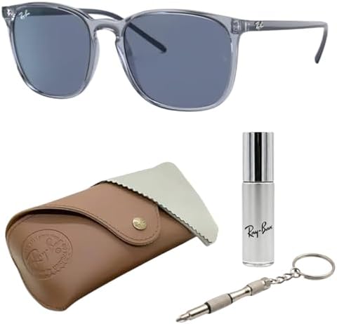 Amazon.com: Ray-Ban RB4187 Chris Square Sunglasses, Flock Green