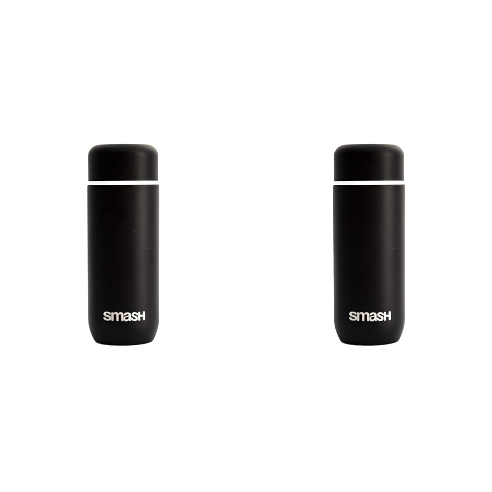 Smash Coffee Flask, Black, 5cm x 5cm x 16cm (Pack of 2)