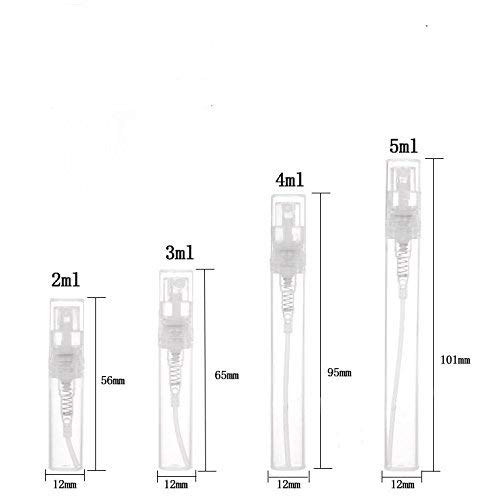 Csdtylh Mini Clear Plastic Spray Bottle Portable Cute Perfume Mouthwash Atomizer for Cleaning, Travel, Essential Oils, Perfume (60, 2ml)