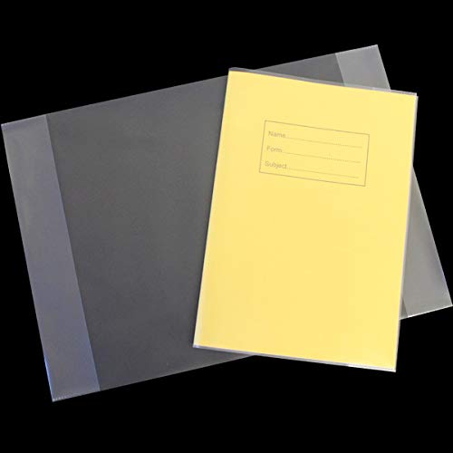 Bright Ideas Matte PP Book Covers A4, 429mm x 303mm (Flat), 90 Micron, PK50 Covers. Easy to Clean and Wipeable Made to Protect School Exercise Books. BI9010