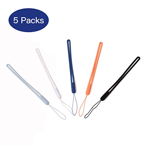 5 Packs Wrist Lanyard Silica Gel Smooth Wrist Strap Grip for Cell Phone USB Flash Drive Key iPod Mp3 MP4 ID Card Badge and Other Small Devices