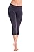 FitwearUSA Women's High Waist Tummy Control Cotton Spandex Stretch Yoga Capri (Single & Multi Packs)