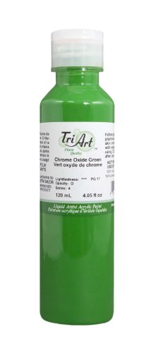 Tri-Art Finest Liquids Artist Acrylics, 120ml, Chrome Oxide Green