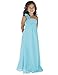 Fashion Plaza Girl's Chiffon One Shoulder Junior Bridesmaid Flower Girl Dress K0092
