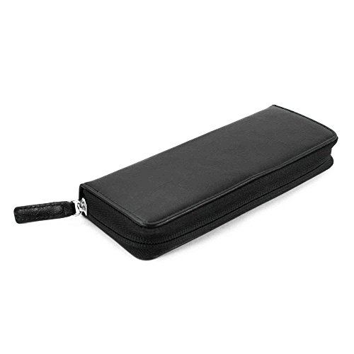 Tuff Luv Vintage Faux Leather Luxury Travel Case & Refill Holder for E-Cig Vape Pen - Black