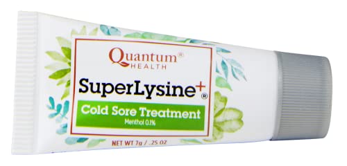 Quantum SuperLysine+ Cold Sore Treatment Ointment|Relieves Pain, Burning, and Itching|Cuts Healing Time in Half|0.25 Ounce (Pack of 2)