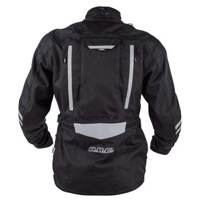 A.R.C. Battleborn Adventure Foul Weather Motorcycle Jacket - BLACK - LARGE - Includes free neck gaiter.