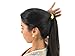 Taekwondo Silhouettes Hair Elastics Ribbon Ties (2 Cards,16 Hair Ties) Girls Martial Arts Karate Kickboxing Sports Self Defense No Crease Ponytail Holders Pony Tail Holder Ouchless Ribbon Bands
