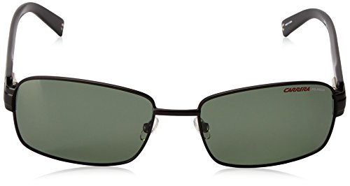 Carrera Airflow/s Polarized Rectangular Sunglasses, Matte Black/Green Polarized, 58 mm