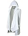 GIVON Mens Sleeveless Ruffle Shawl Collar Cardigan Lightweight Long Hooded Vest Sweater