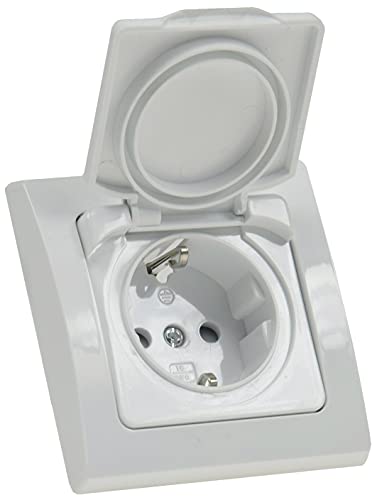 DELPHI Steckdose Unterputz IP44 Aussen Innen mit Dichtung Klapp-Deckel 230V-240V 16A Schutzkontakt-Steckdose Badezimmer…