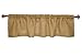 COTTON CRAFT -2 Piece 100% Jute Burlap Window Valance Set in Color Natural - Size 72 Inch by 16 Inch - Made from 100% Natural Jute