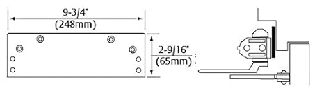 Amazon Com Norton 1687 Drop Plate For Narrow Top Rail 689 Finish