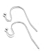 Adabele 200pcs Hypoallergenic Ball End Fish Earring Hooks 20mm Sterling Silver Plated Brass Ear Wire for DIY Craft Earrings Jewelry Making CF206-S