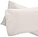 Amazon Brand - Pinzon 500-Thread-Count Pima Cotton Sateen Pillowcases - Standard, Canvas (Set of 2)