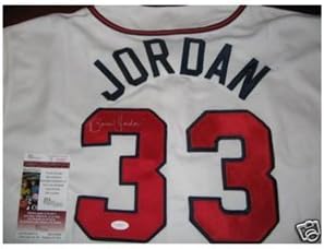 ブライアン ジョーダン直筆サイン入りジャージ 枢機卿jsacoa 直筆サイン入りmlbユニフォーム Brian ユニフォーム Amazon