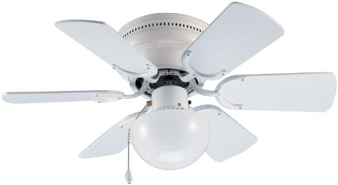 Hardware House 41-5968 Arcadia 30-Inch Flush Mount Ceiling Fan, White or Bleached Oak