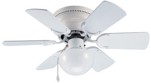 Hardware House 41-5968 Arcadia 30-Inch Flush Mount Ceiling Fan, White or Bleached Oak