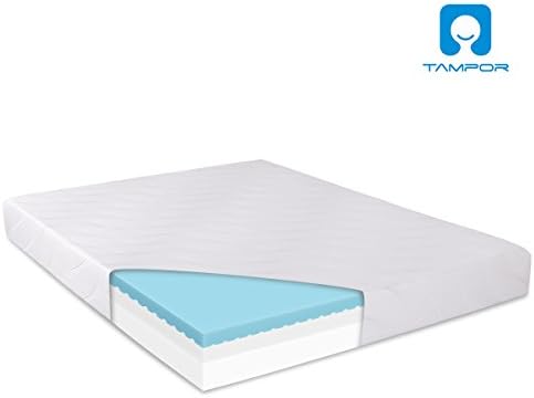 Memory Foam Mattress 8 Inch Cool Gel Foam Mattress with Removable Elaborate Jacquard Mattress Protector Hypoallergenic Firm Bed Mattress by TAMPOR, Twin