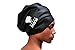 Happy Mane Silicone Swim Cap for Braids and Dreadlocks - Hair Dry While Swimming Bathing Long Hair, Extensions, and Curly Hair - Large Shower Cap for Women, Teenager, Kids (Black, Large)